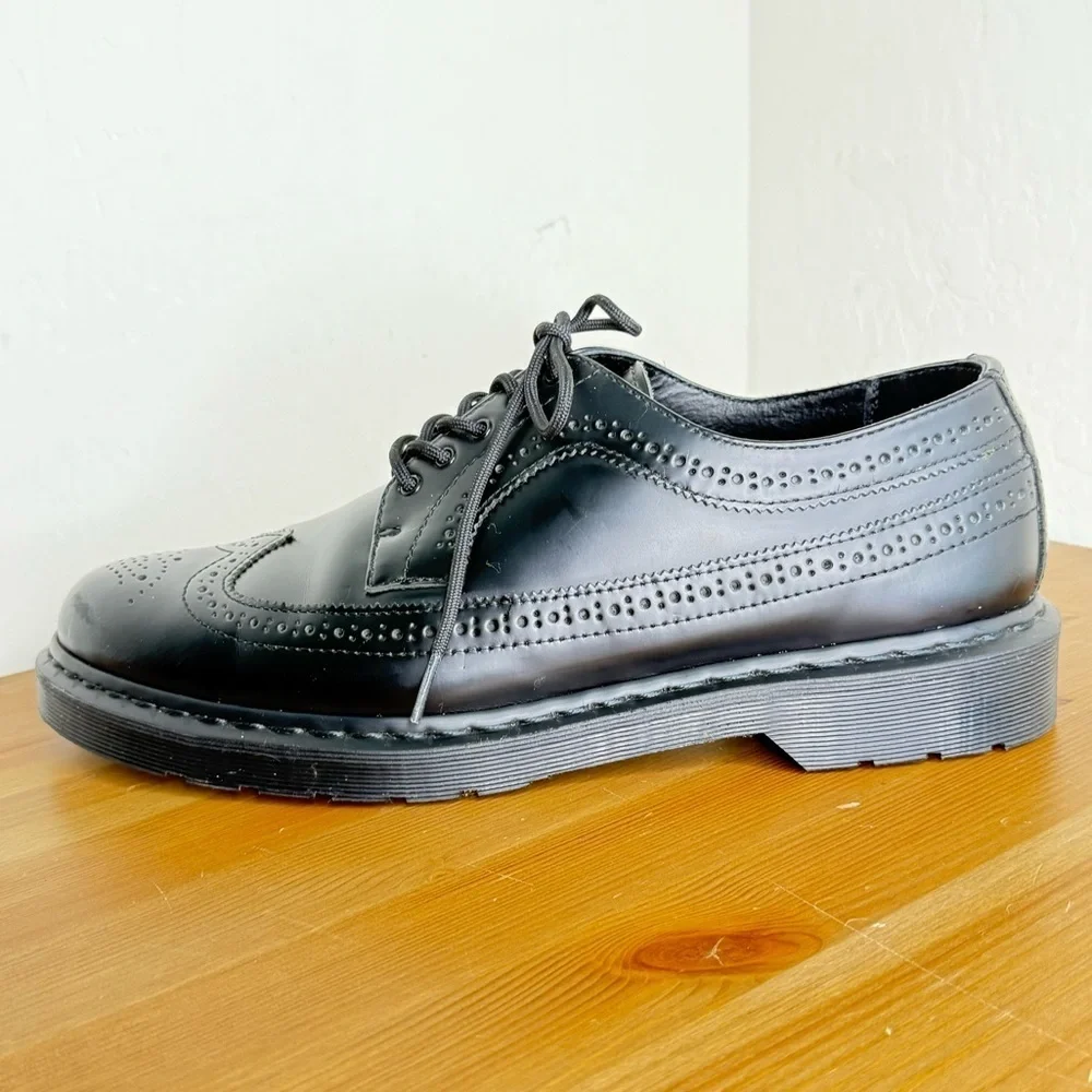 DR MARTENS 3989 Mono Brogue Lace Up Black Oxford Leather Shoes Men’s US13 EU47